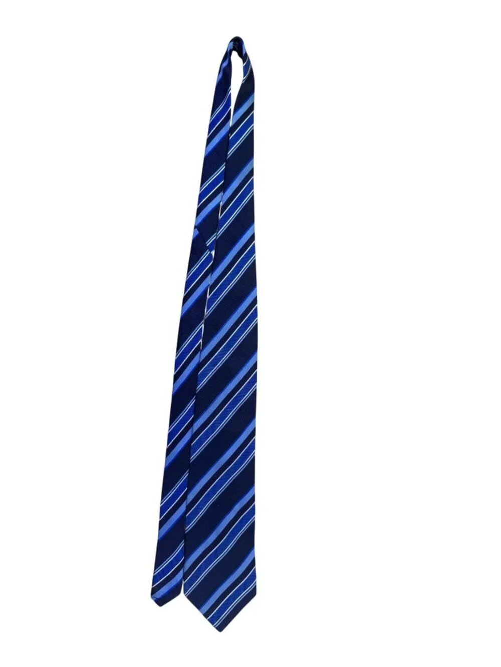 Nicole Ties Mens Blue Striped Silk Necktie Made In Italy Elegant Business Access